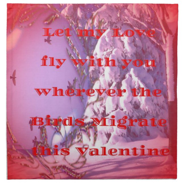 Let me fly with you to valentine.png napkin (Front)