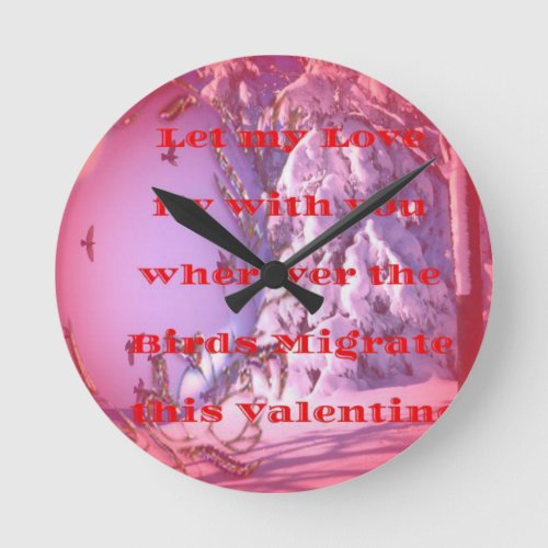 Let me fly with you to valentinepng round clock