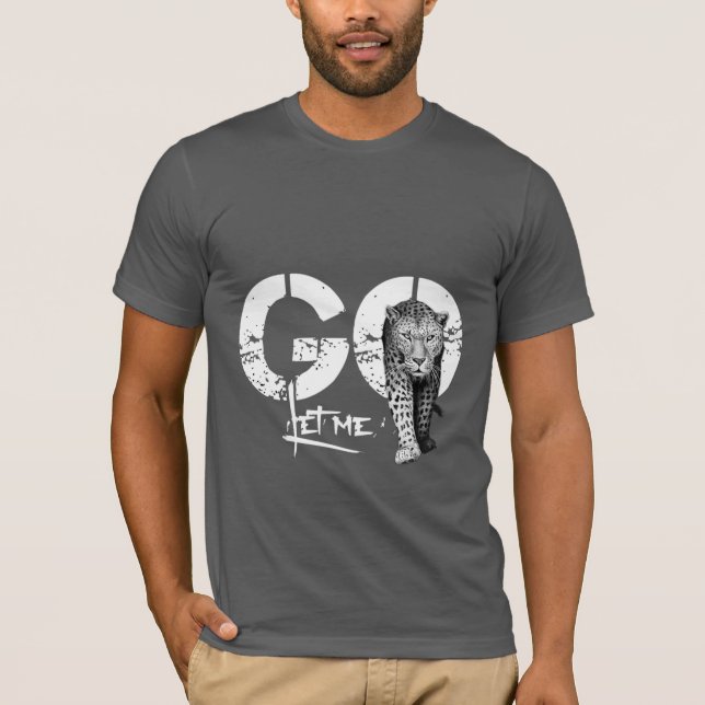 Let me GO Leopard grey T-Shirt (Front)