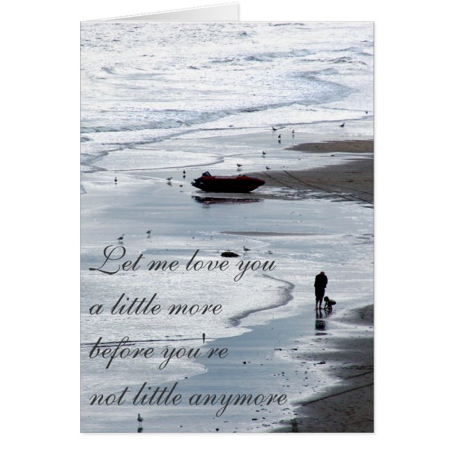 Let me love you Romantic Beach Photo Greeting Card