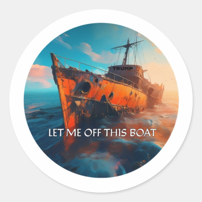 Let me off  classic round sticker (Front)