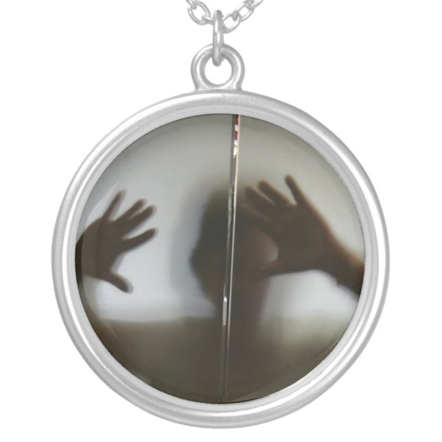 Let Me Out Silver Plated Necklace (Front)