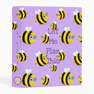 Let Me Plan This, Cute Cartoon Bee Mini Binder