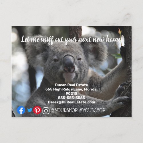 Let me sniff out  real estate marketing postcard