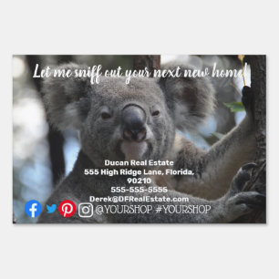 Let me sniff out  real estate marketing postcard sign
