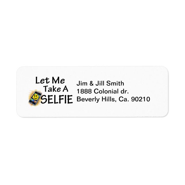 Let Me Take A Selfie Label (Front)