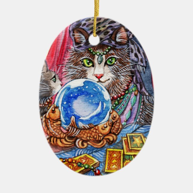 Let Me Tell Your Fortune Ceramic Ornament (Front)