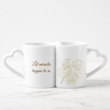 "Let Miracles Happen" Botanical Lovers' Mug Set