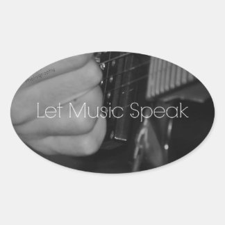 Let Music Speak Oval Sticker