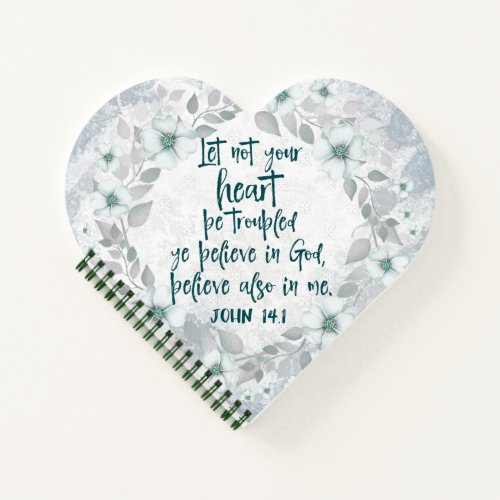 Let Not Your Heart Be Troubled Bible Verse Notebook