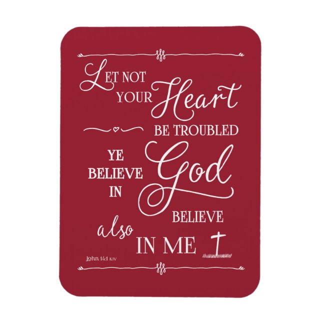 Let Not Your Heart Be Troubled Magnet (Vertical)