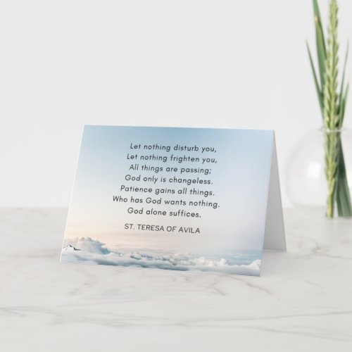 Let Nothing Disturb You _ St Teresa of Avila Quot Thank You Card