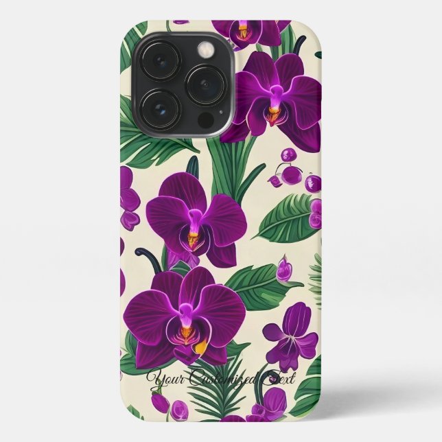 Let Orchid Flowers Blossom in Your Life iPhone Case (Back)