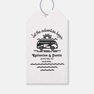let our adventure begin rustic wedding gift tags