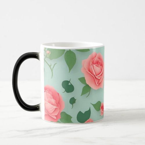 Let our rose patterns enchant you magic mug