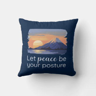 Let Peace Be Your Posture Sunset Mountain Home Dec Throw Pillow