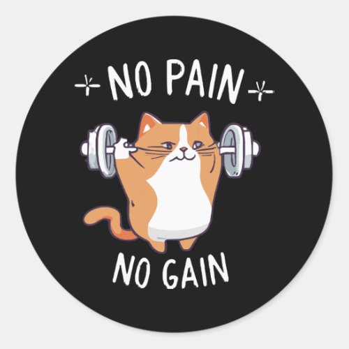Let s Build Some Muscle Gym Time Classic Round Sticker
