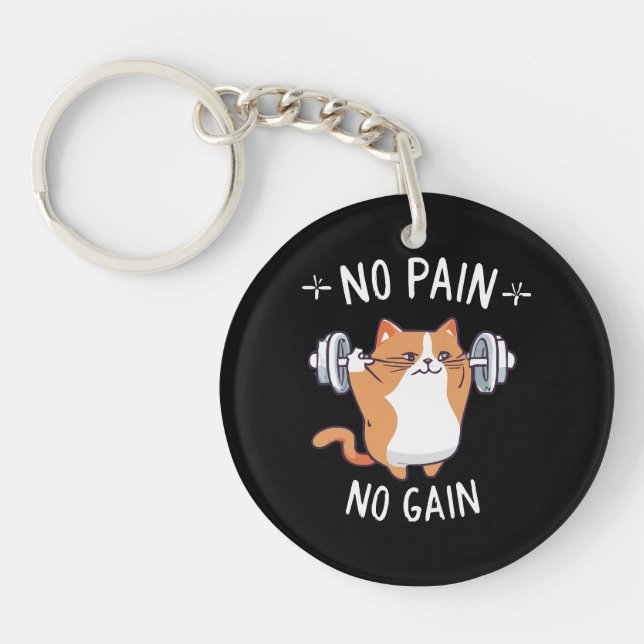 Let s Build Some Muscle! Gym Time! Keychain (Front)