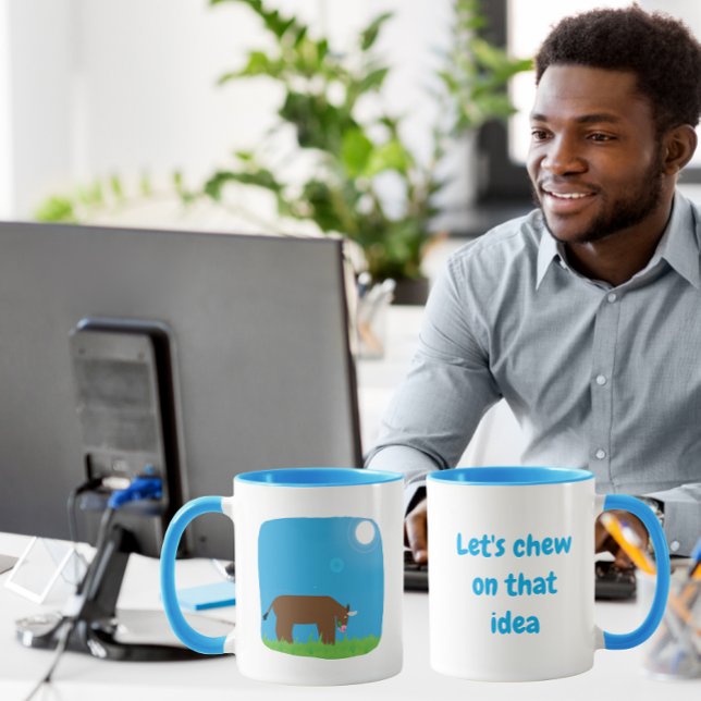 Let’s Chew on That Idea Funny Bull Mug (Creator Uploaded)