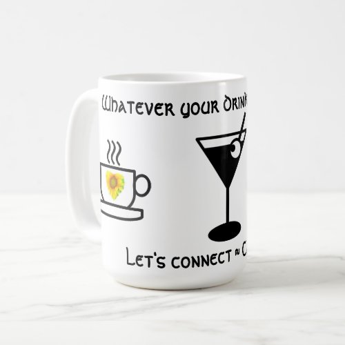 Lets Connect_Call Me  Long Distance Drink Coffee Mug