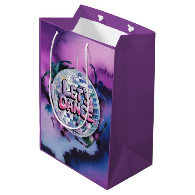 Let’s Dance Birthday Party Bash Medium Gift Bag (Back Angled)