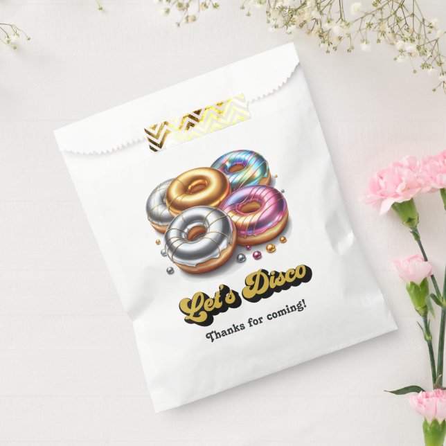 Let’s Disco Metallic Donut Birthday Party Favor Bag (Sealed)