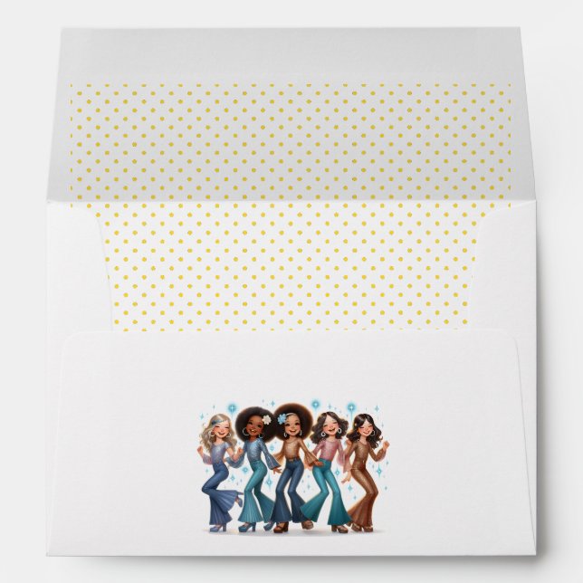 Let’s Disco Retro Party – Dancing Queens  Envelope (Back (Bottom))
