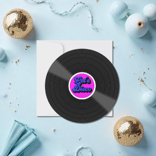 "Let’s Disco" Vinyl Record Birthday Party Invitation