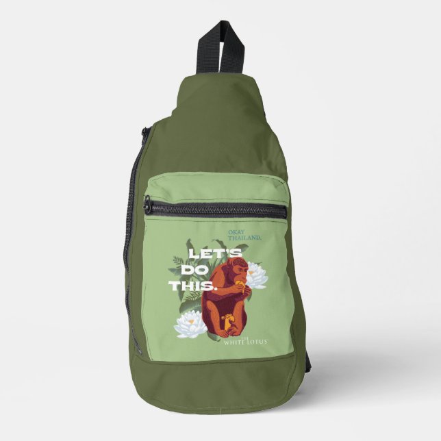 "Let’s Do This" Monkey - The White Lotus Sling Bag (Front)