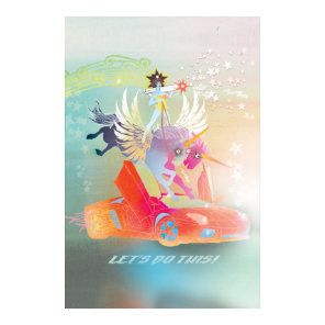 Let’s Do This! Surreal Pegasus Power Art Print