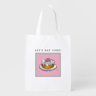 Let’s Eat Cake! Reusable Fold and Snap Fabric Bag