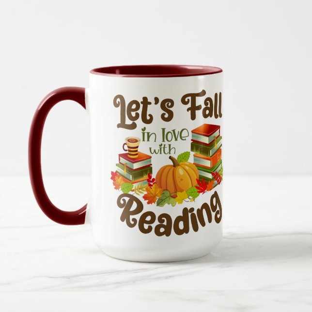 Let’s Fall in Love With Reading Mug (Left)