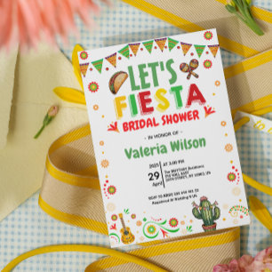 Let’s Fiesta Bridal Shower Colorful Mexican Invitation