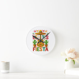 Let’s Fiesta Cinco De Mayo Fiesta Round Clock