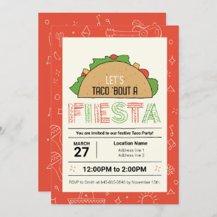 Let’s Fiesta! Editable Taco Party Invitations