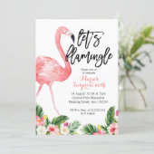 Let’s Flamingle 30th birthday Invitation (Standing Front)