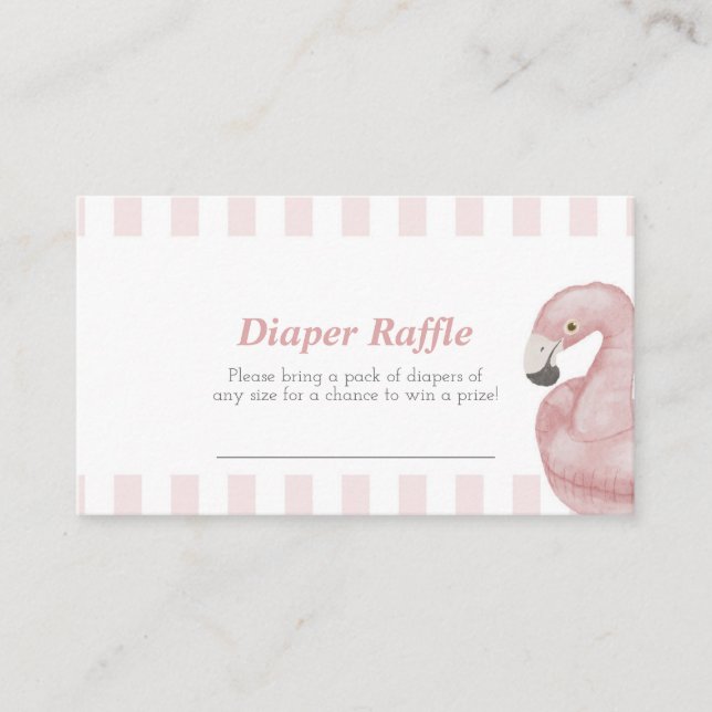 Let’s Flamingle Diaper Raffle Card (Front)