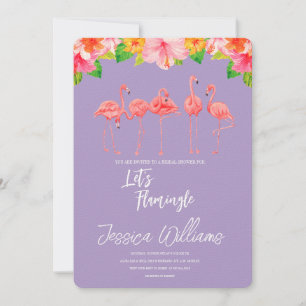 Let’s Flamingle! Tropical Bridal Shower Bash Invitation