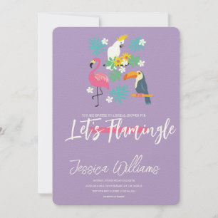 Let’s Flamingle! Tropical Bridal Shower Bash Invitation