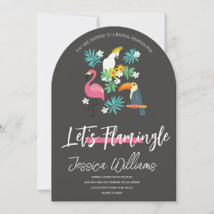 Let’s Flamingle! Tropical Bridal Shower Bash Invitation