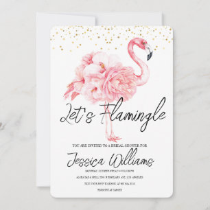 Let’s Flamingle! Tropical Bridal Shower Bash Invitation