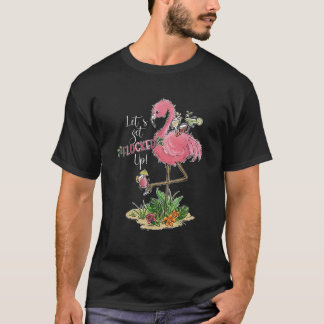 Let s Get Flocked Up Summer Tee Flamingo