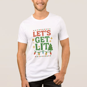 Let’s Get Lit Christmas Party Shirt • Retro Xmas L