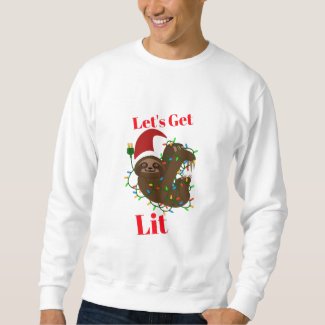 Let’s Get Lit Christmas Sloth 