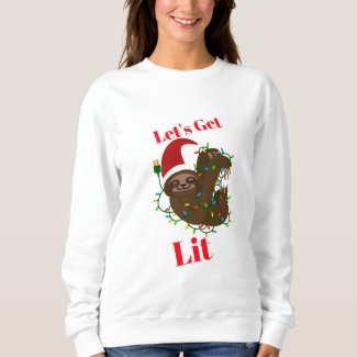 Let’s Get Lit Christmas Sloth 