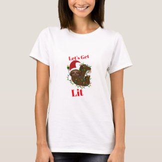 Let’s Get Lit Christmas Sloth