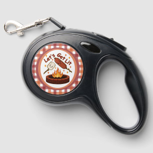 Let’s Get Lit Firepit – Cute Marshmallow & Hot Dog Retractable Pet Leash