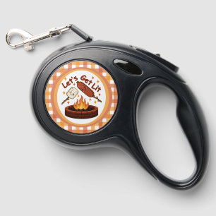 Let’s Get Lit Firepit – Cute Marshmallow & Hot Dog Retractable Pet Leash