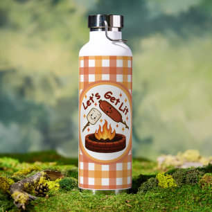 Let’s Get Lit Firepit – Cute Marshmallow & Hot Dog Water Bottle