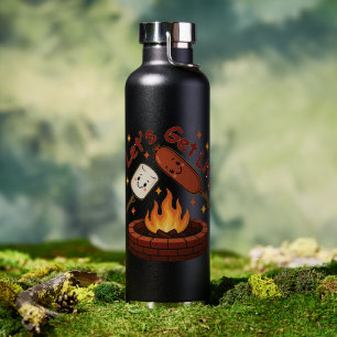 Let’s Get Lit Firepit – Cute Marshmallow & Hot Dog Water Bottle